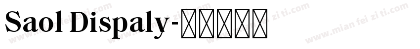 Saol Dispaly字体转换